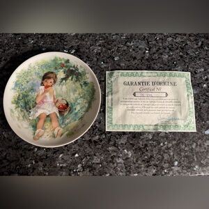 Vintage Paul Durand Children Limoges Turgot Marie-Ange Porcelain Plate 8"